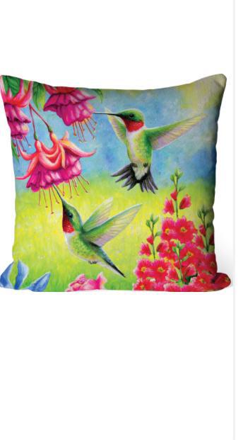 hummingbird pillow