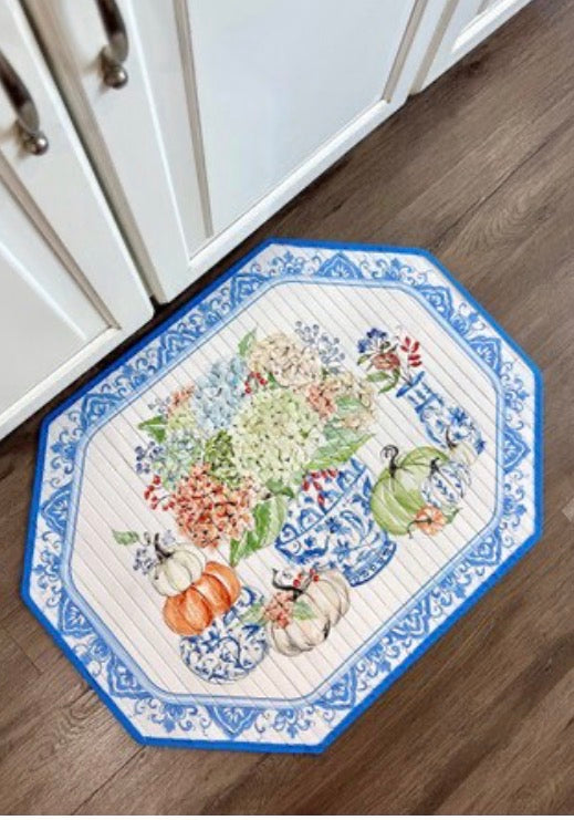 Autumn Hydrangea Bamboo Mat