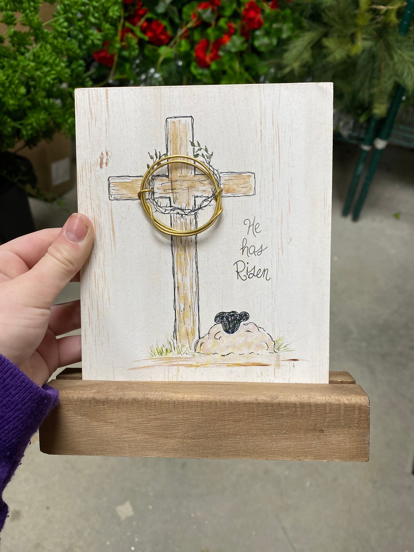 He has risen table sign