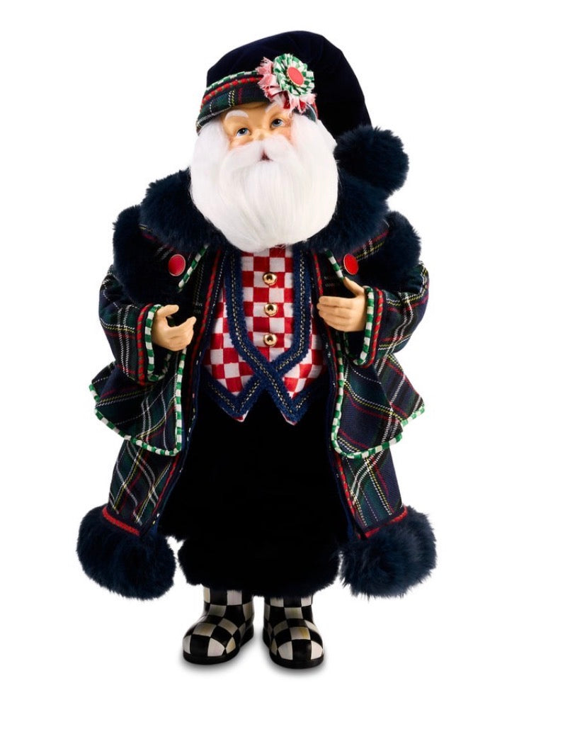 Timeless Tartan Fabric Santa