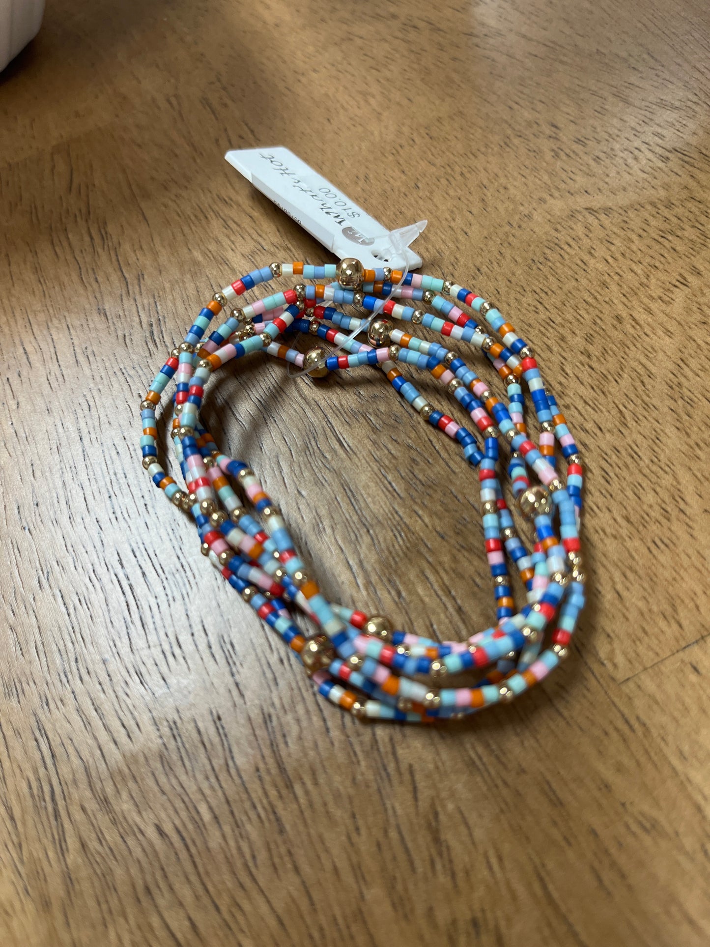 Set of 6 sead beed stretch bracelets