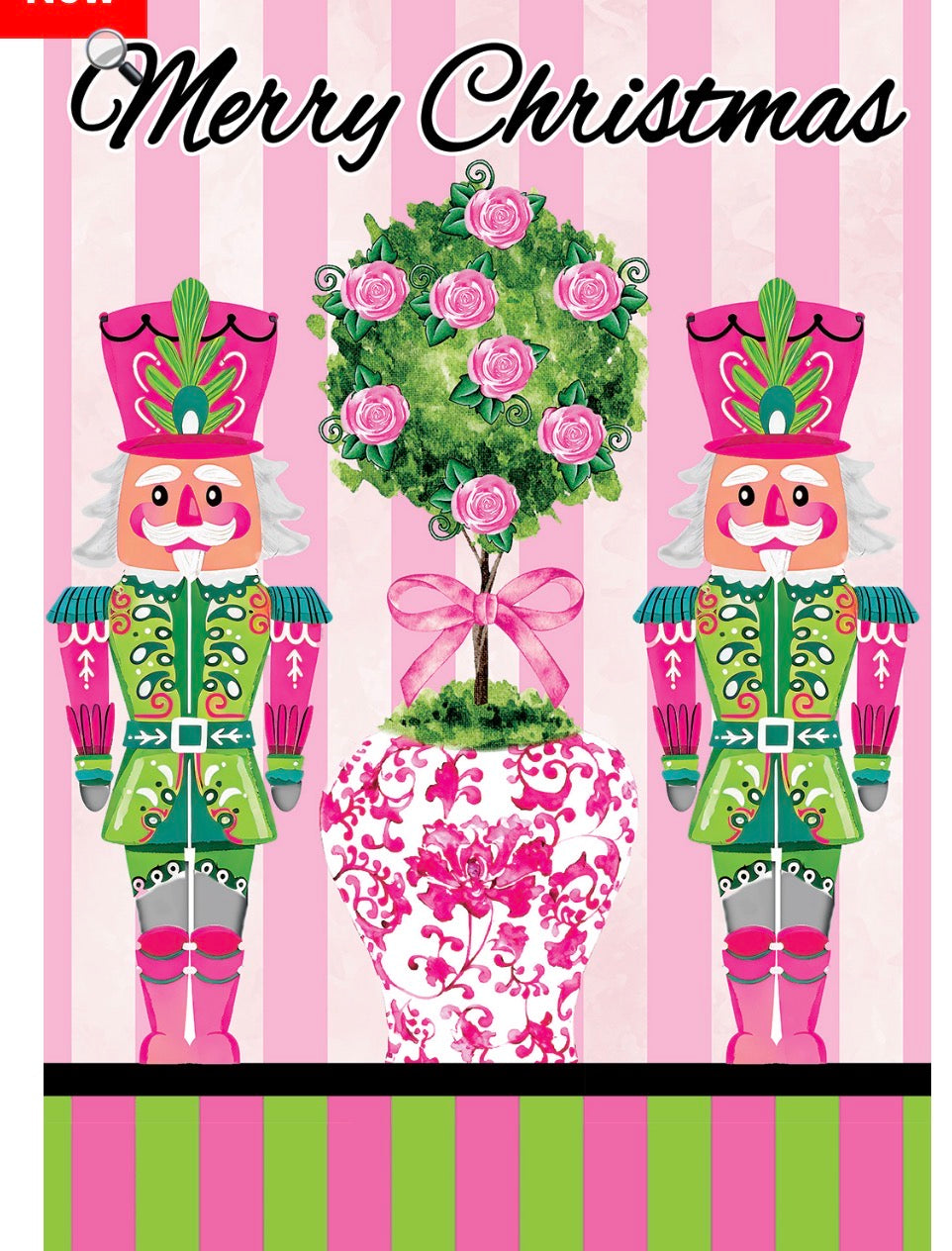 Pink-Green Nutcrackers Flag