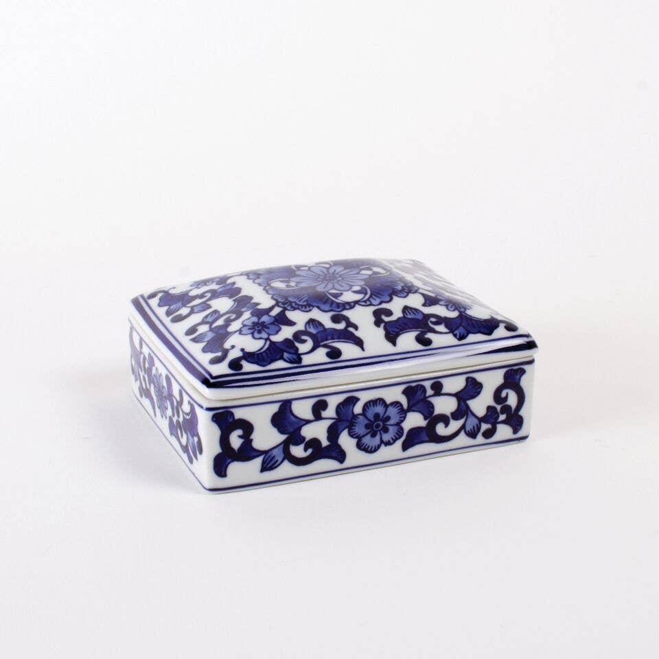 Porcelain Chinoiserie Trinket Box