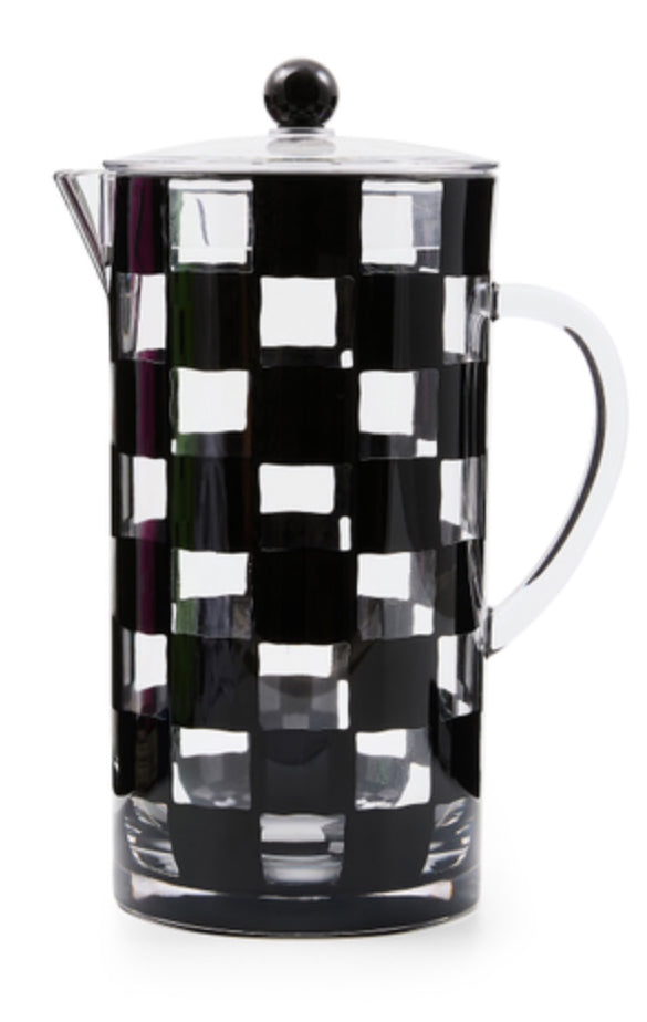 black check acrylic pitcher