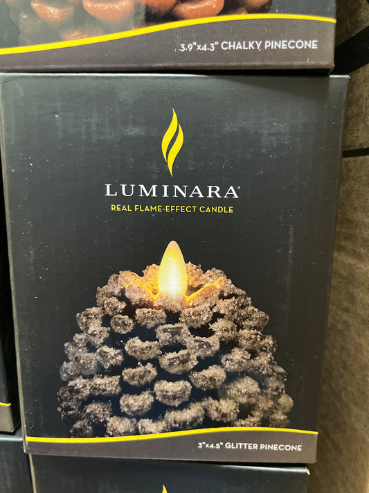 Brown wax snowy pinecone luminara indo