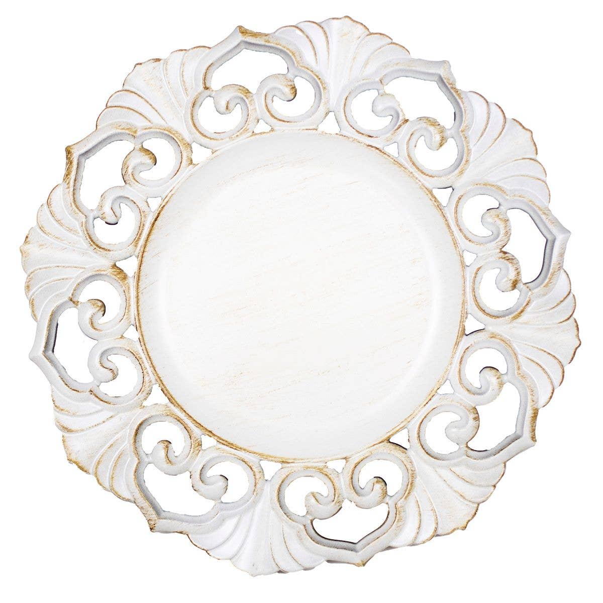 Zamora Charger Antique White 13"