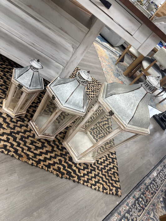 White metal  top lantern