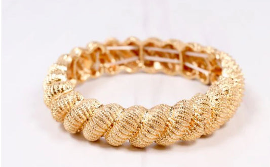 Governor Twisted Stretch Bracelet Gold