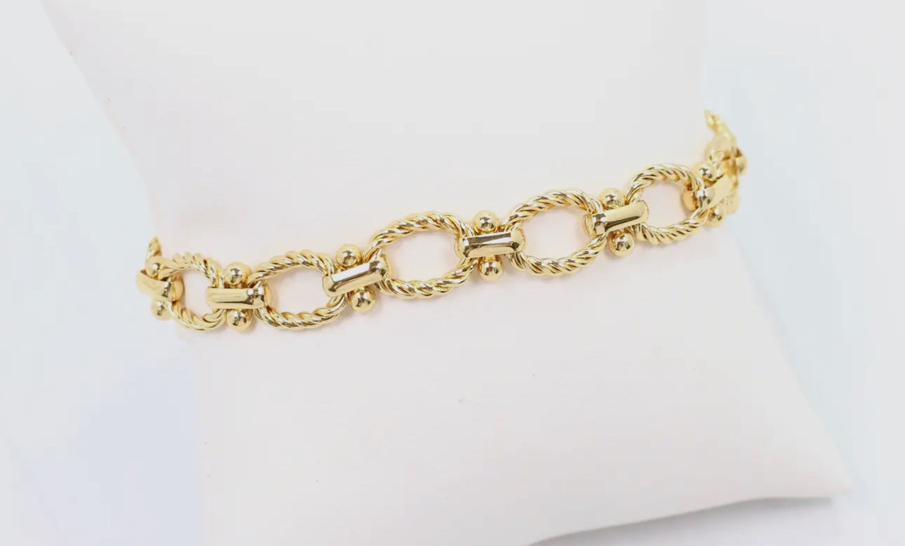 Tulsa Twisted Link Bracelet Gold