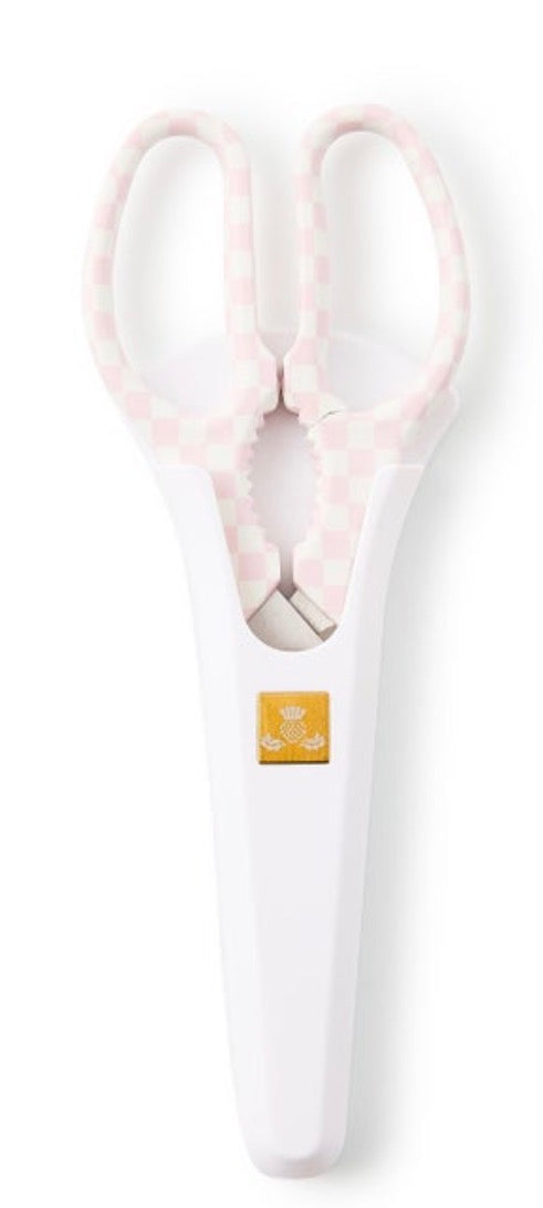 Pink & White Check Kitchen Shears