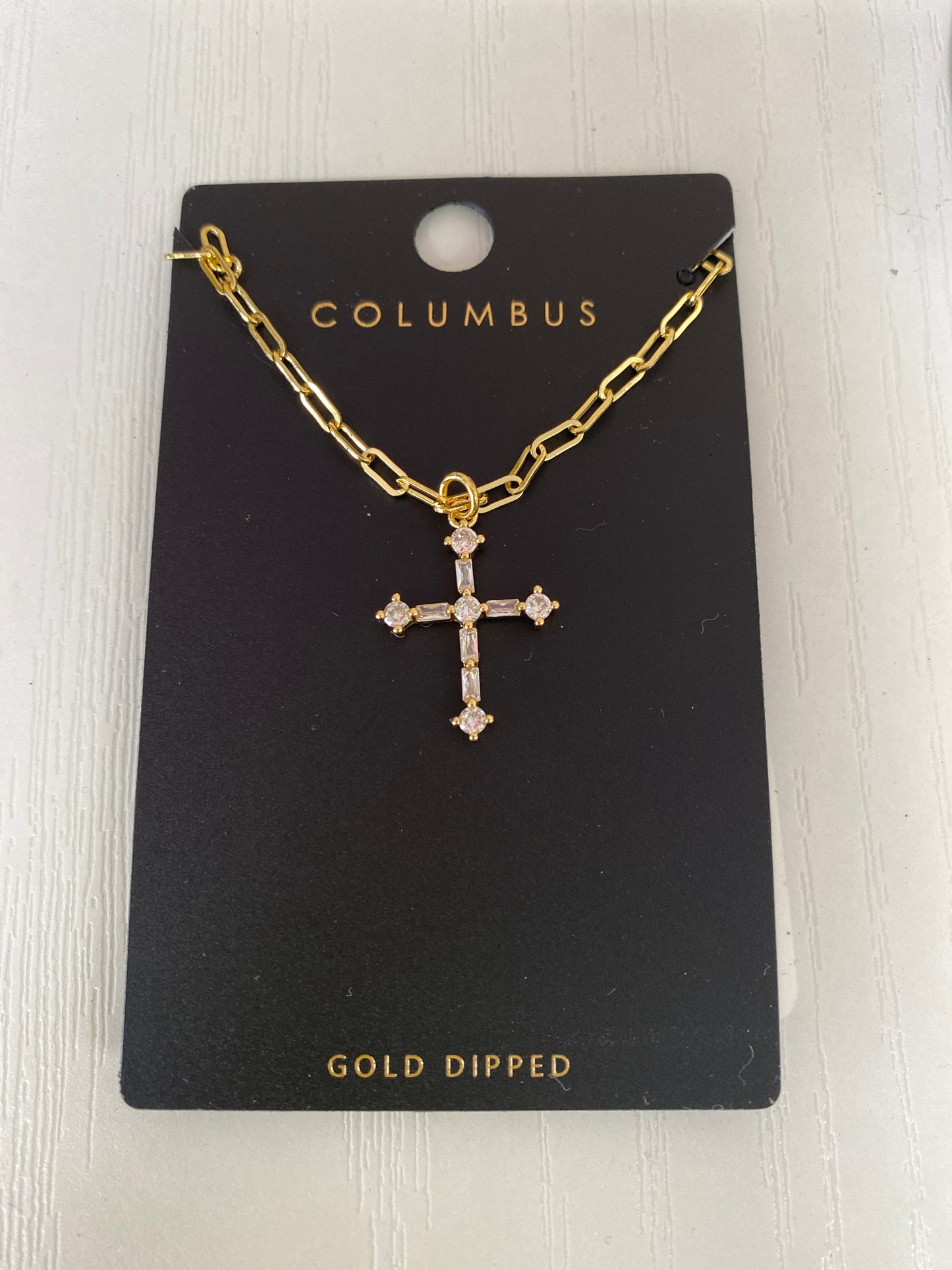 Chapel Hill Cross Necklace Gold