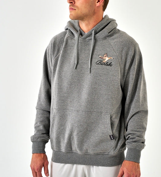Fleece Hoodie - Ducks Flying In - Dark Heather Grey