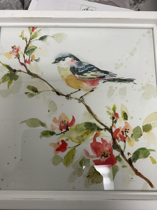 Watercolor bird framed print