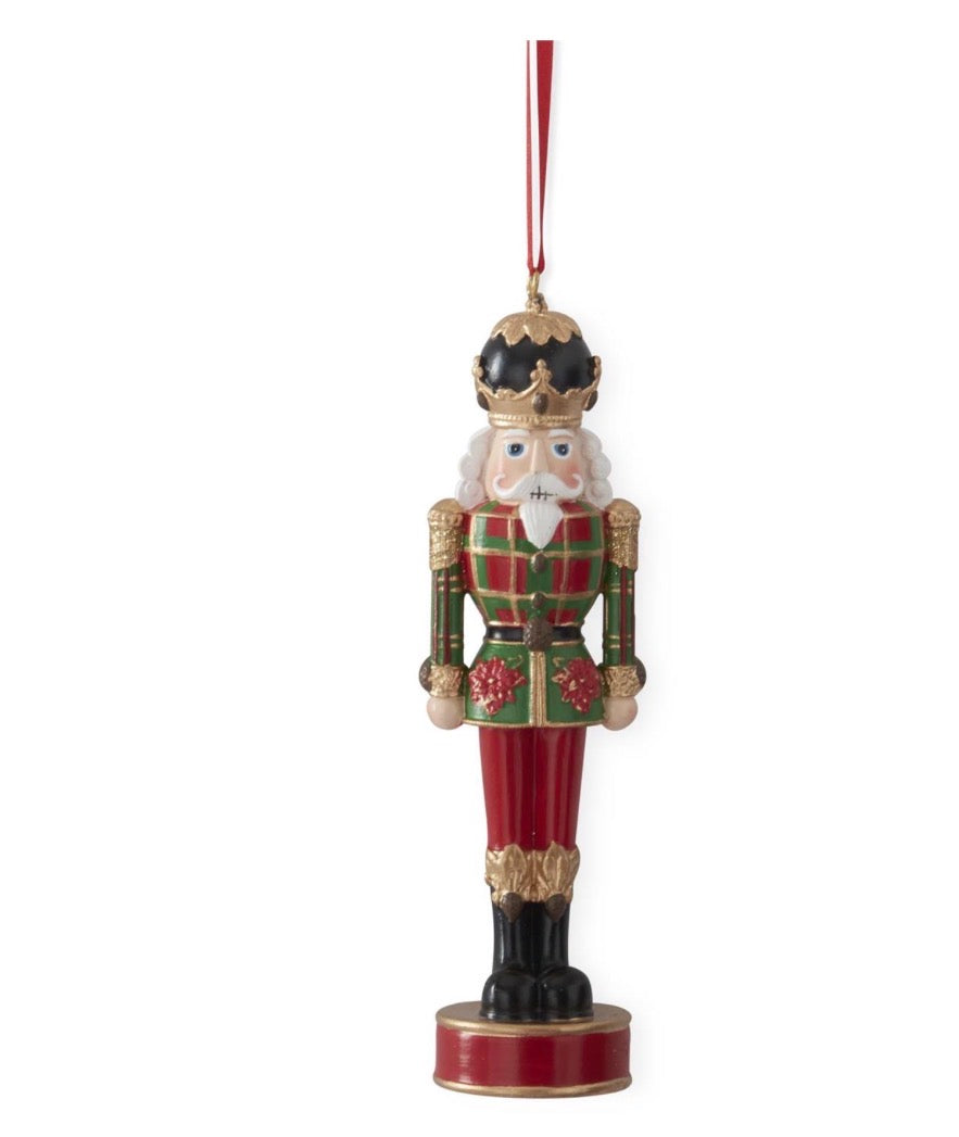 6 Inch Red & Green Plaid Coat Nutcracker Ornament