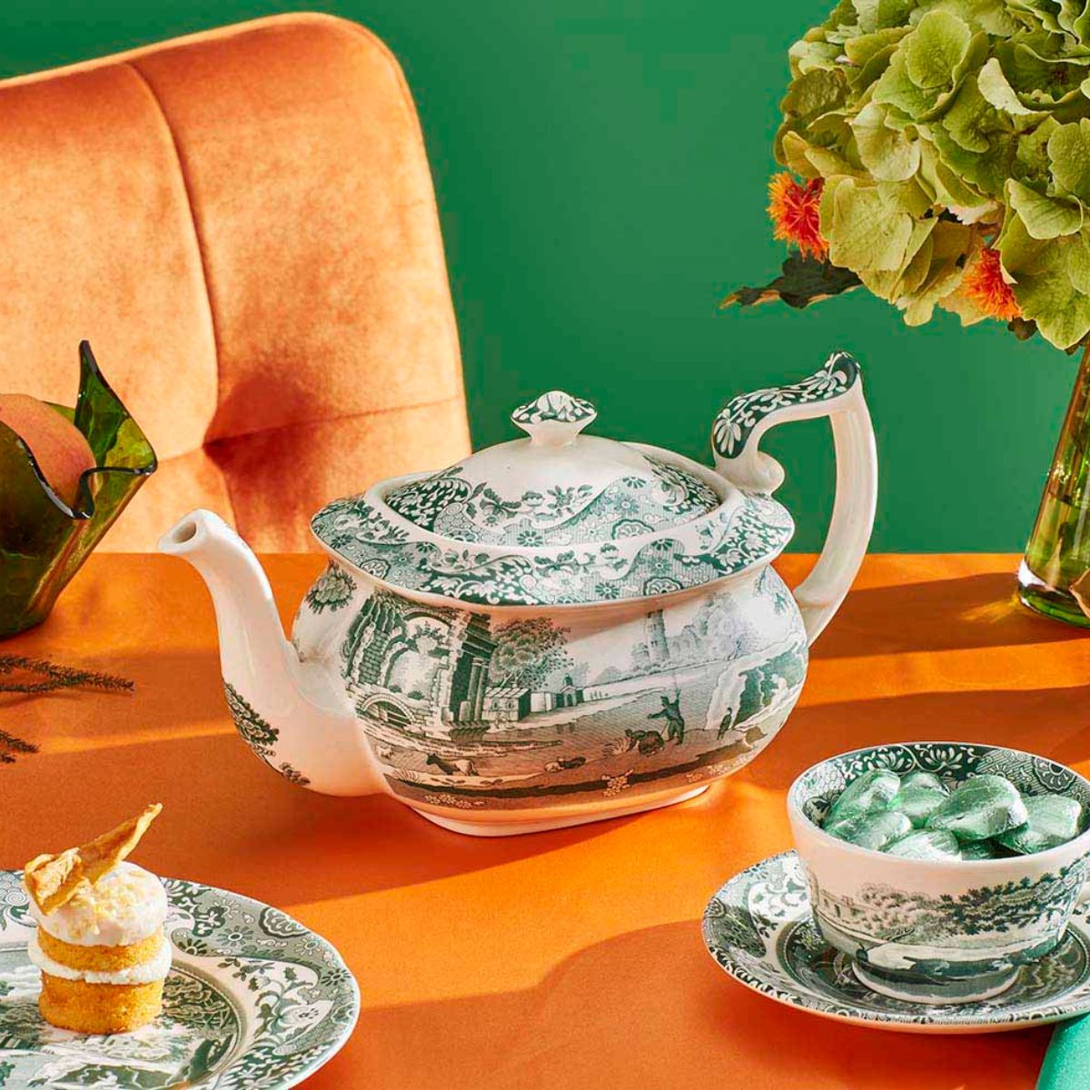 Heritage Green Italian Teapot