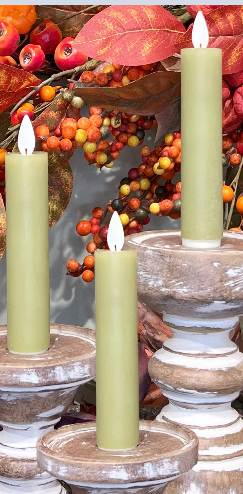 5 inch taper, candles set of three