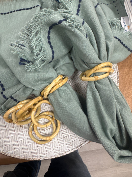 Bamboo napkin rings set of 4