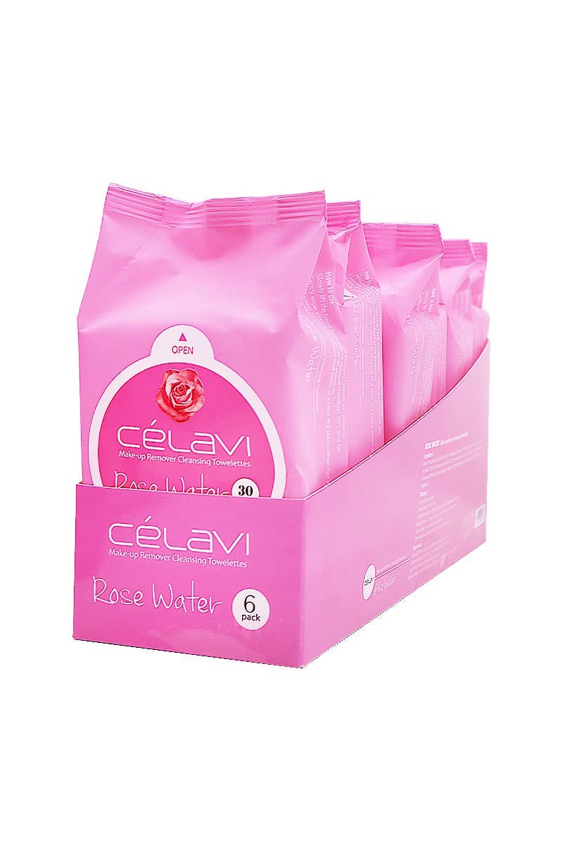 Celavi MT021 Rose Water Makeup Cleansing Towelette -