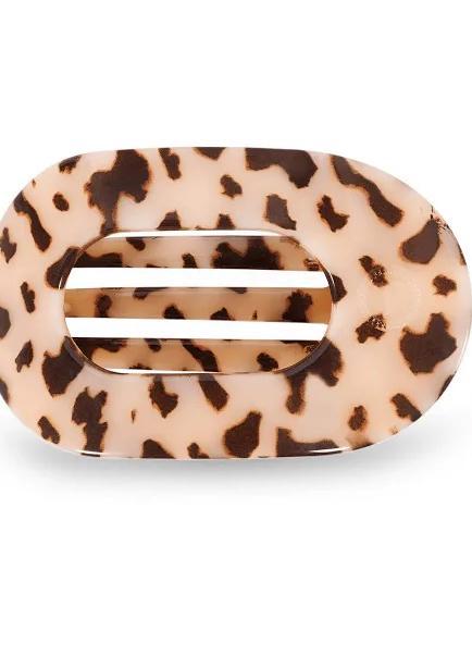 Tortoise flat round hair clip