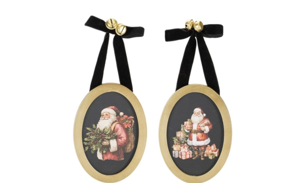 Santa Frame w/Hanger 7”H