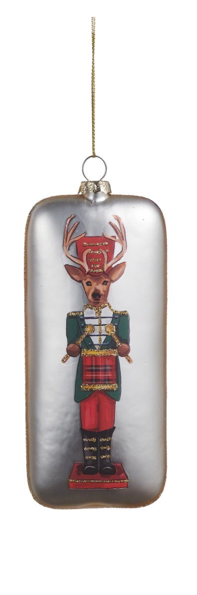5.5" Deer Nutcracker Rectangle Ornament
