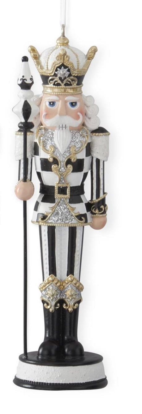 Assorted Black & White Harlequin Check Nutcracker