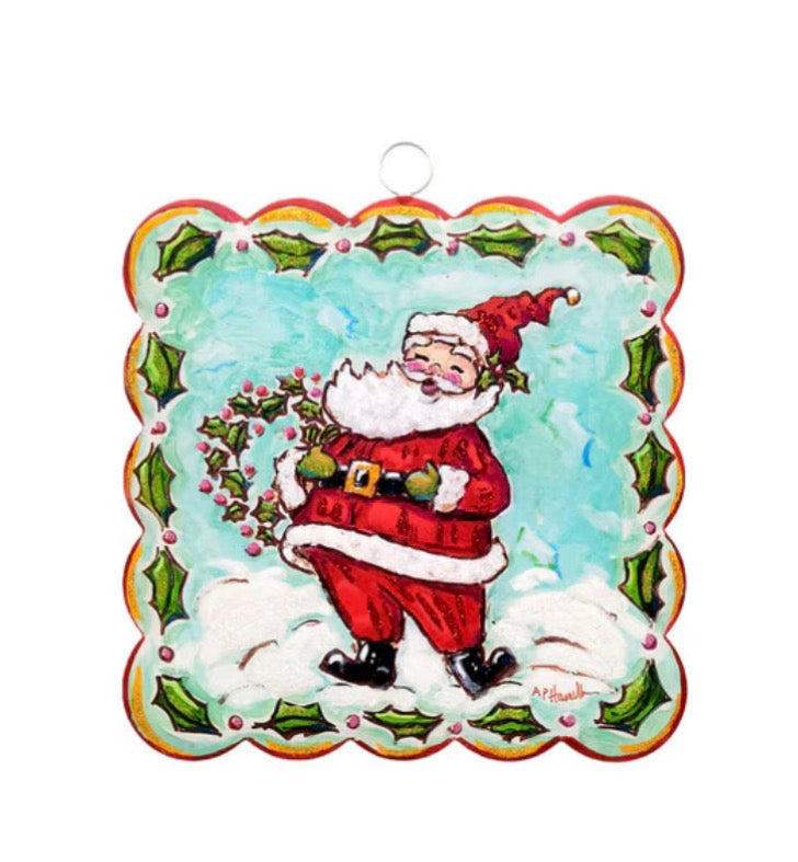 Large Scallop Art Belly Laugh Santa