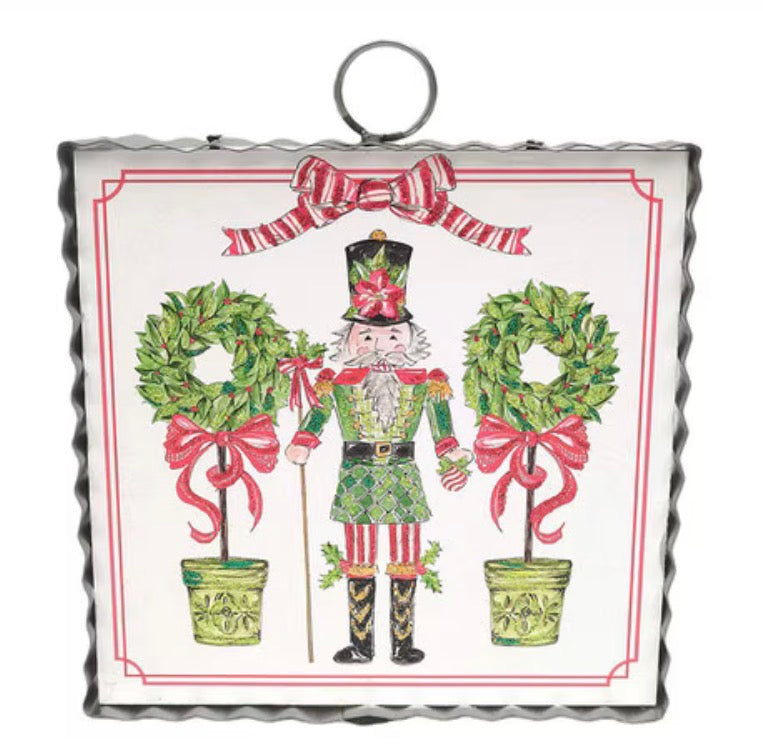 Mini Art Traditional Tidings Nutcracker & Topiaries