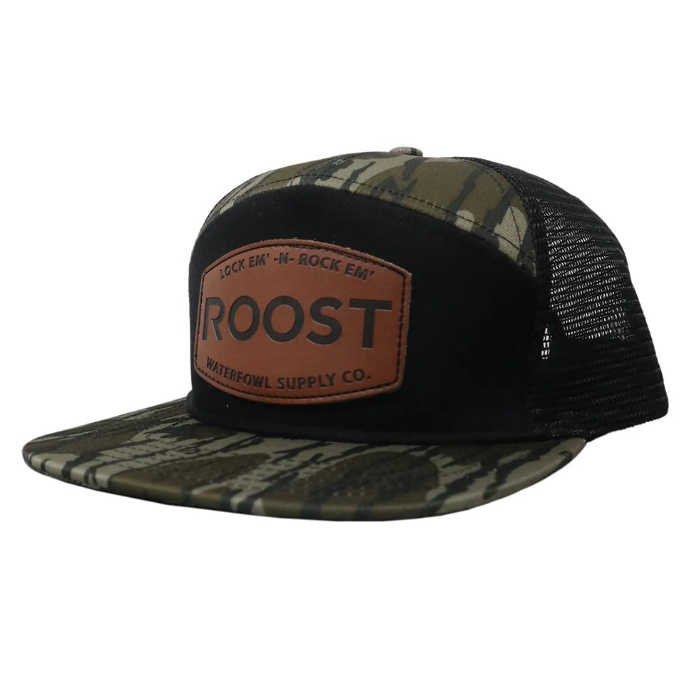Roost camo black bottomland hat