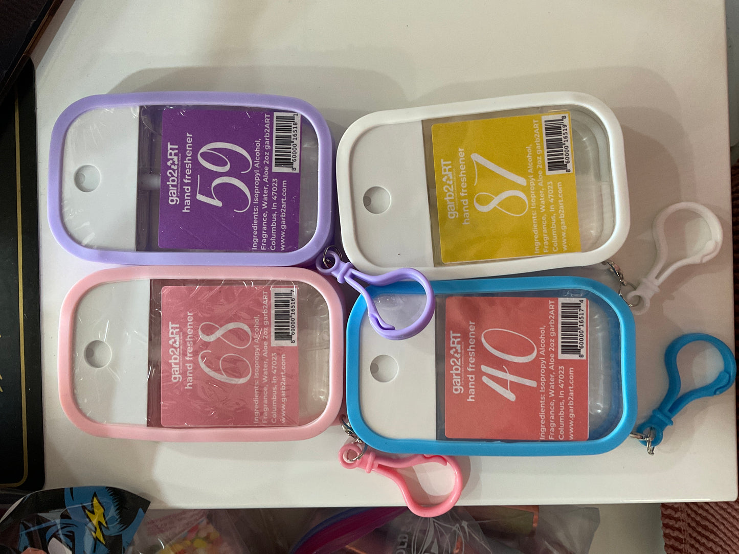 Hand sanitizer spray key chain