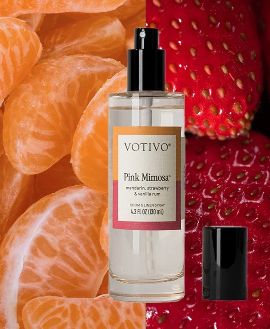 Votivo Pink Mimosa Room & Linen Spray