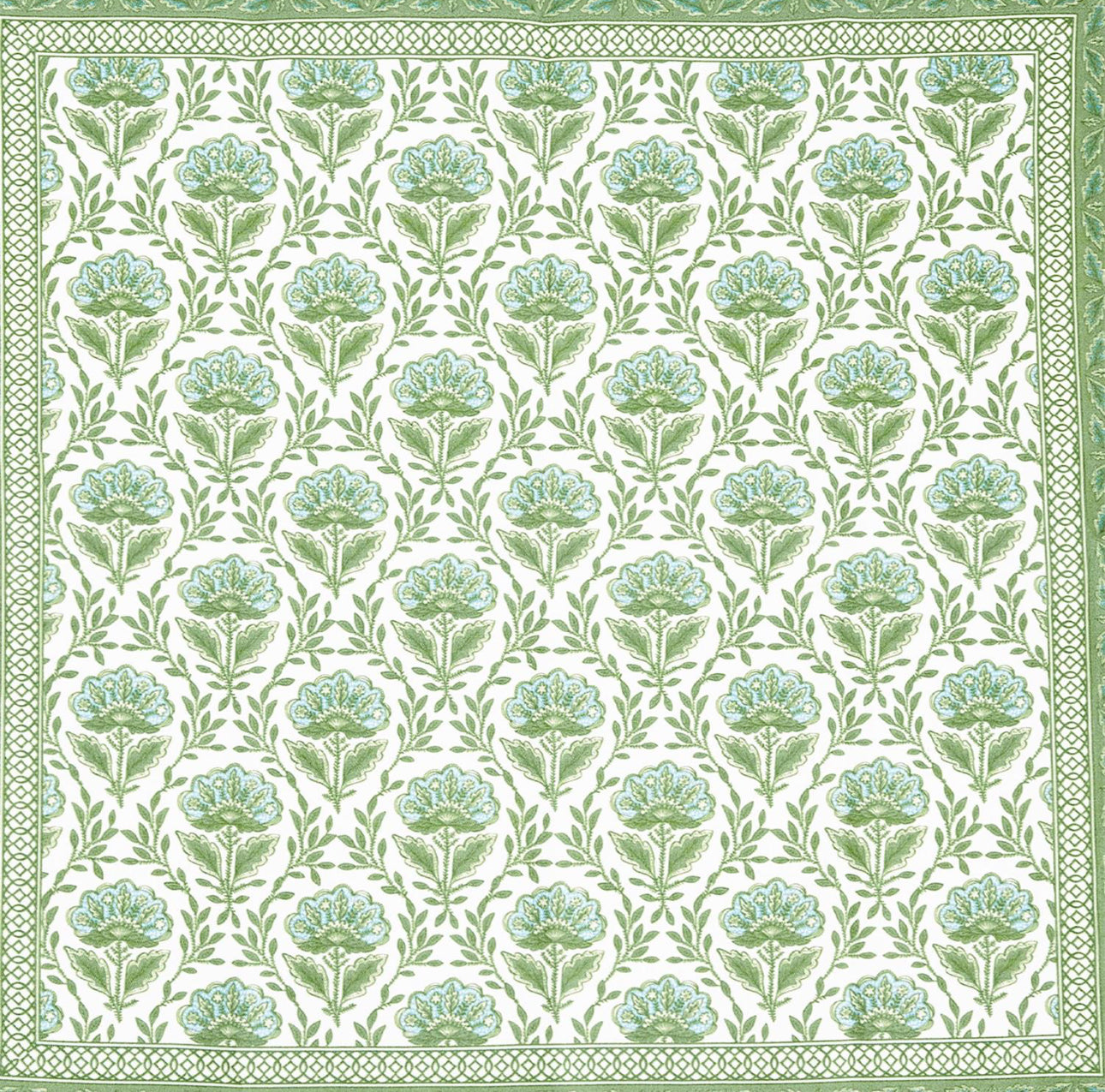 Green floral pattern napkins