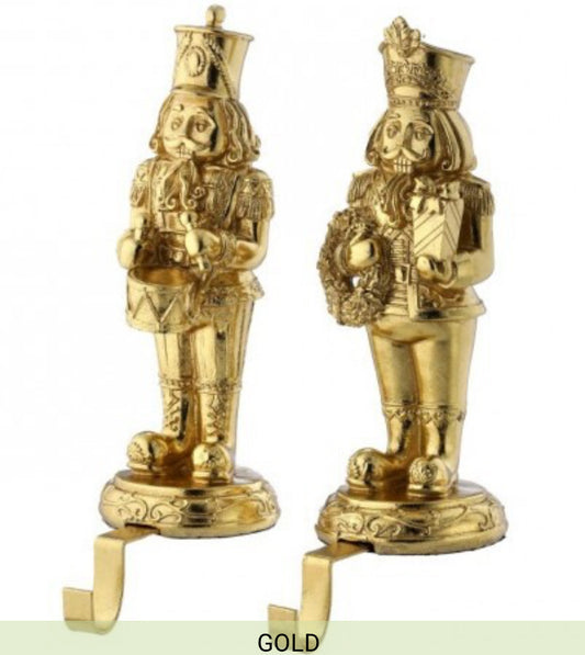 10.5" RESIN NUTCRACKER STOCKING HOLDER