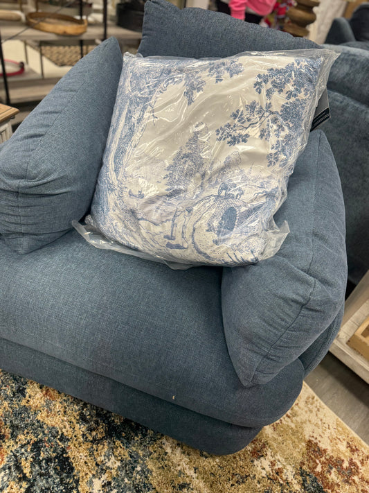 Blue toile pillows