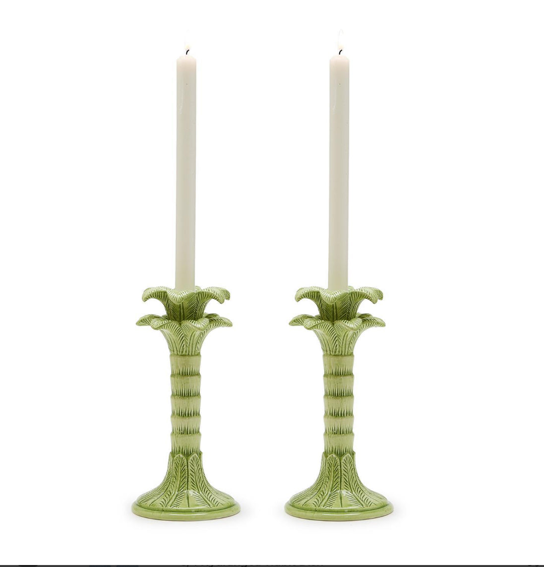 Palm Leaf Candlestick Holder