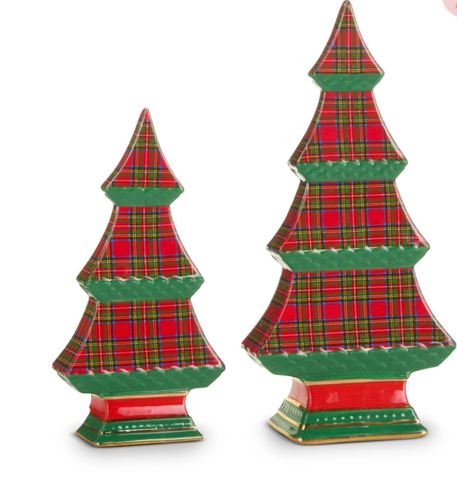Plaid Tabletop Trees