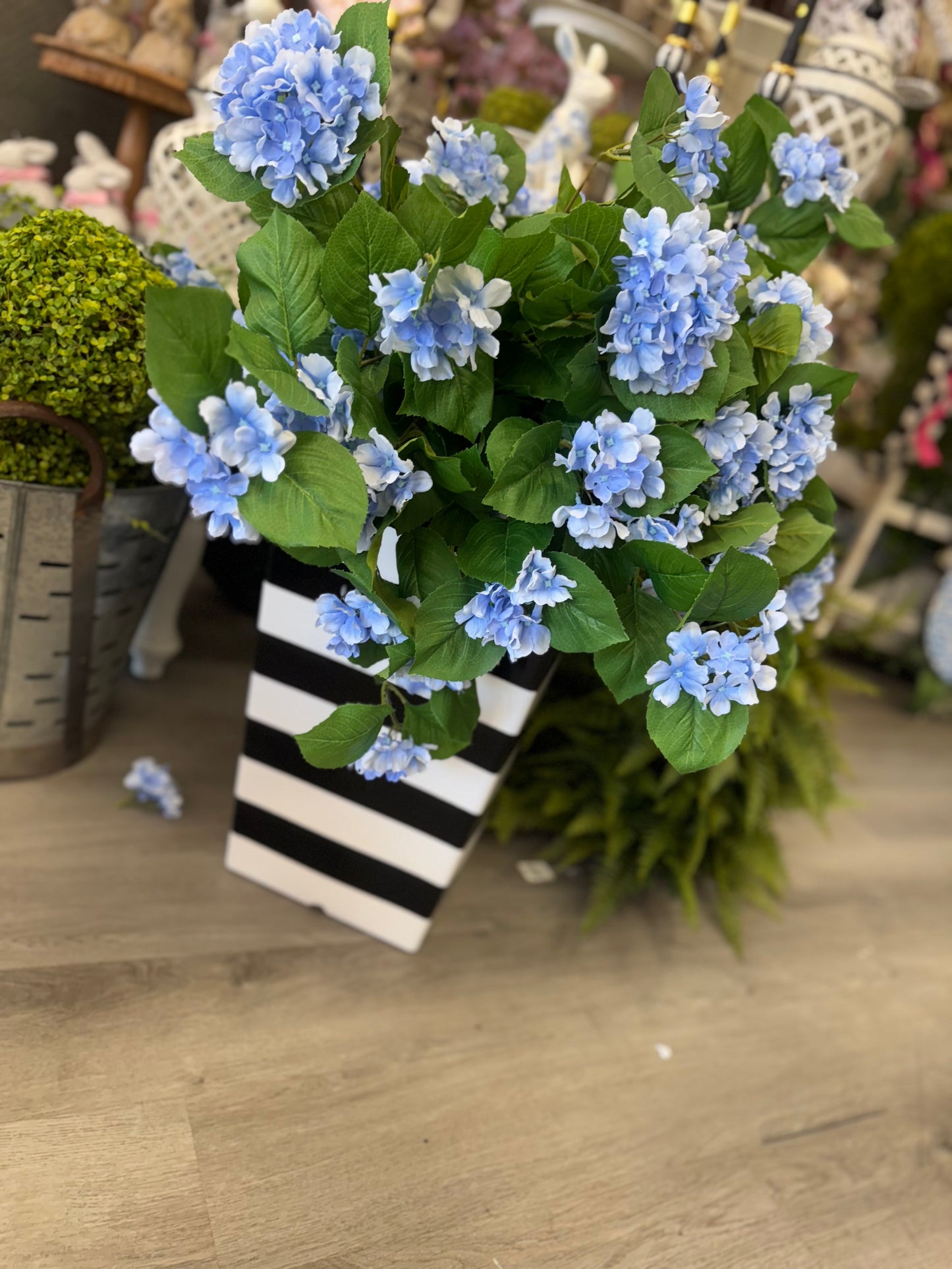 Hand painted black planters