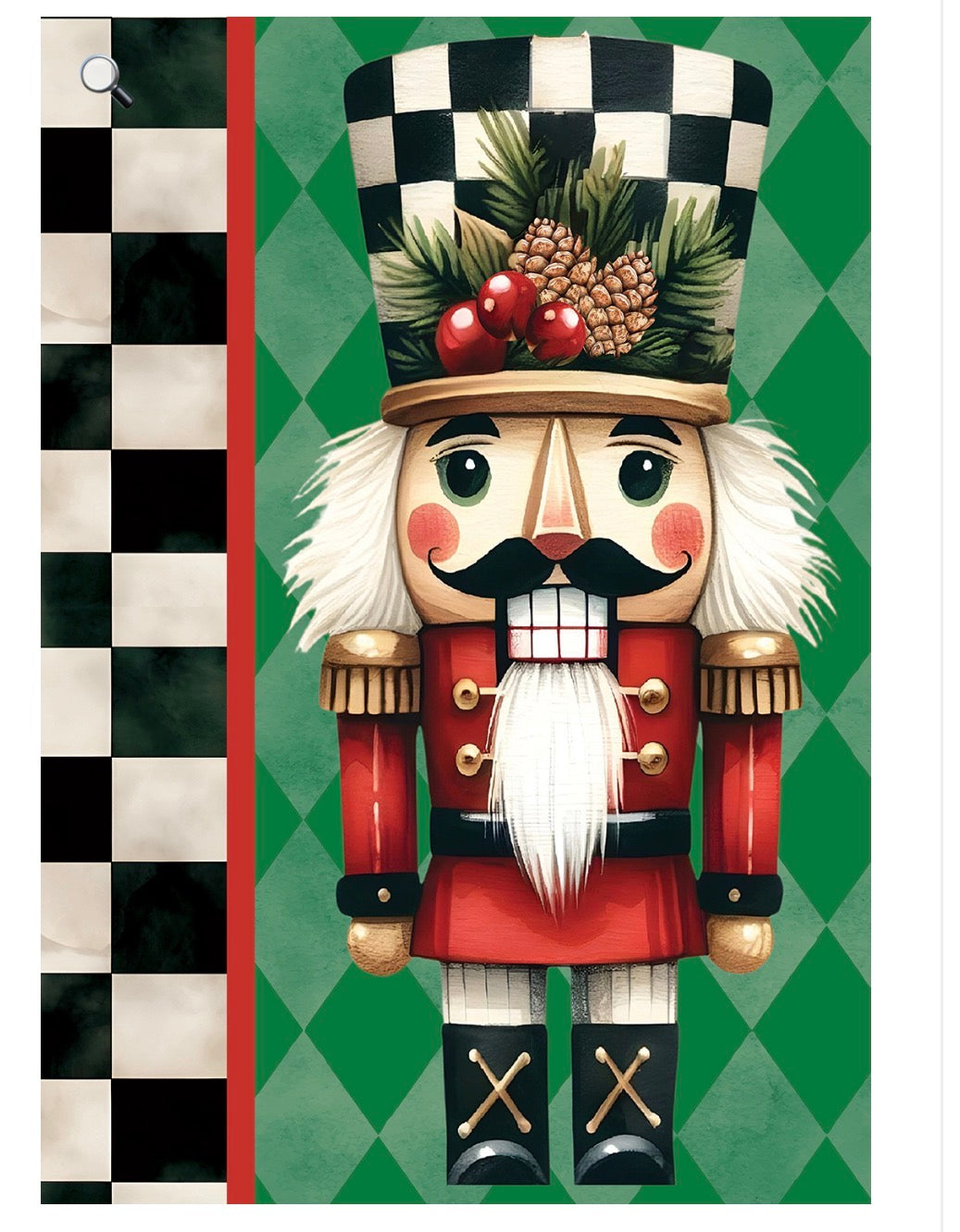 Checkered Nutcracker Flag