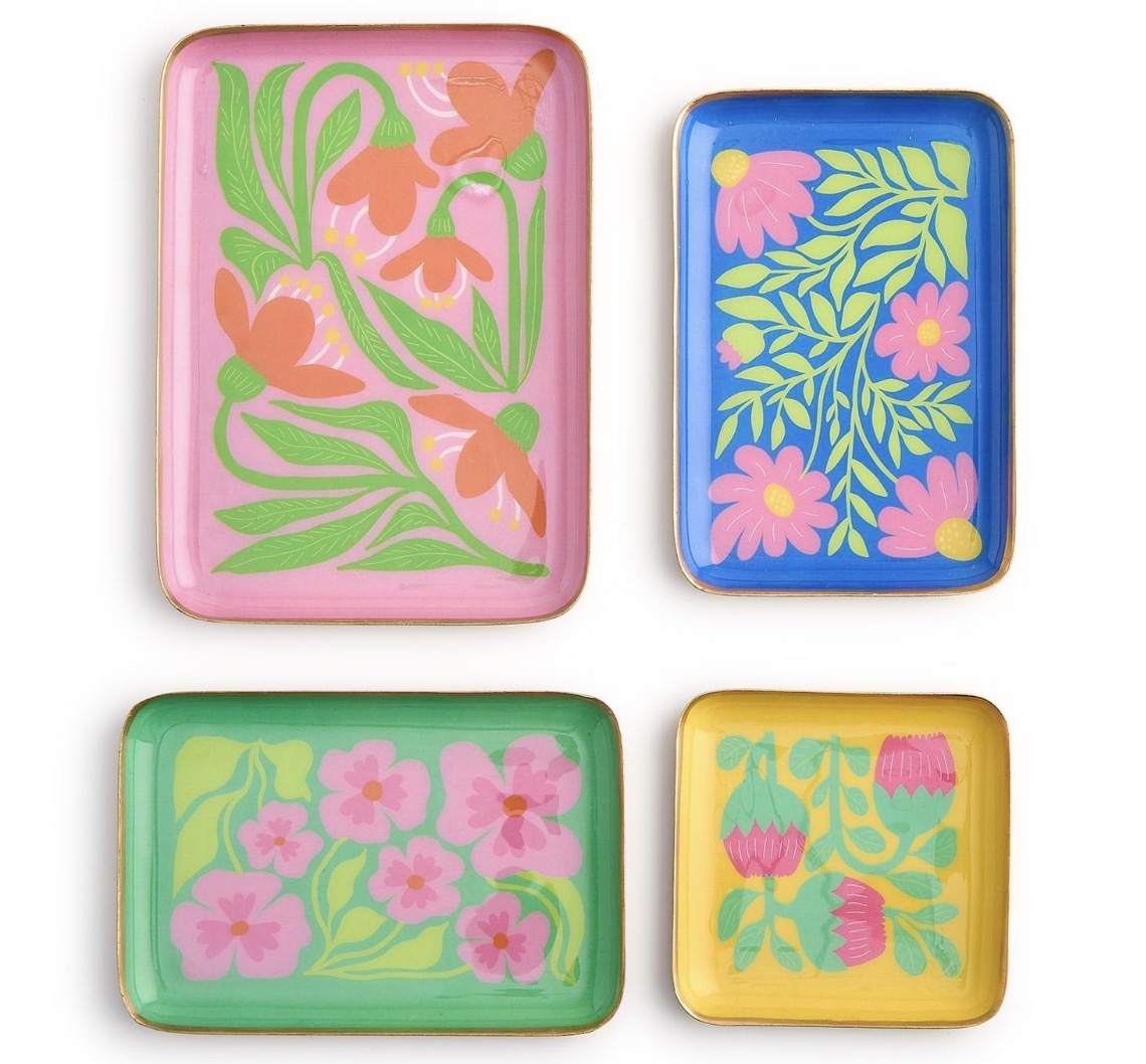 Petal Pop Metal Trinket / Desk Trays