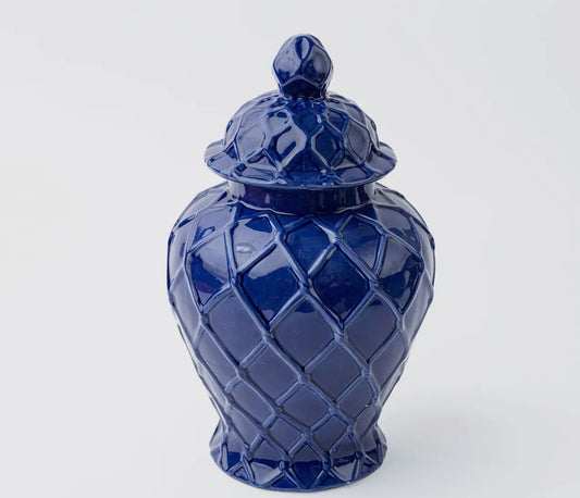Navy Ginger Jar
