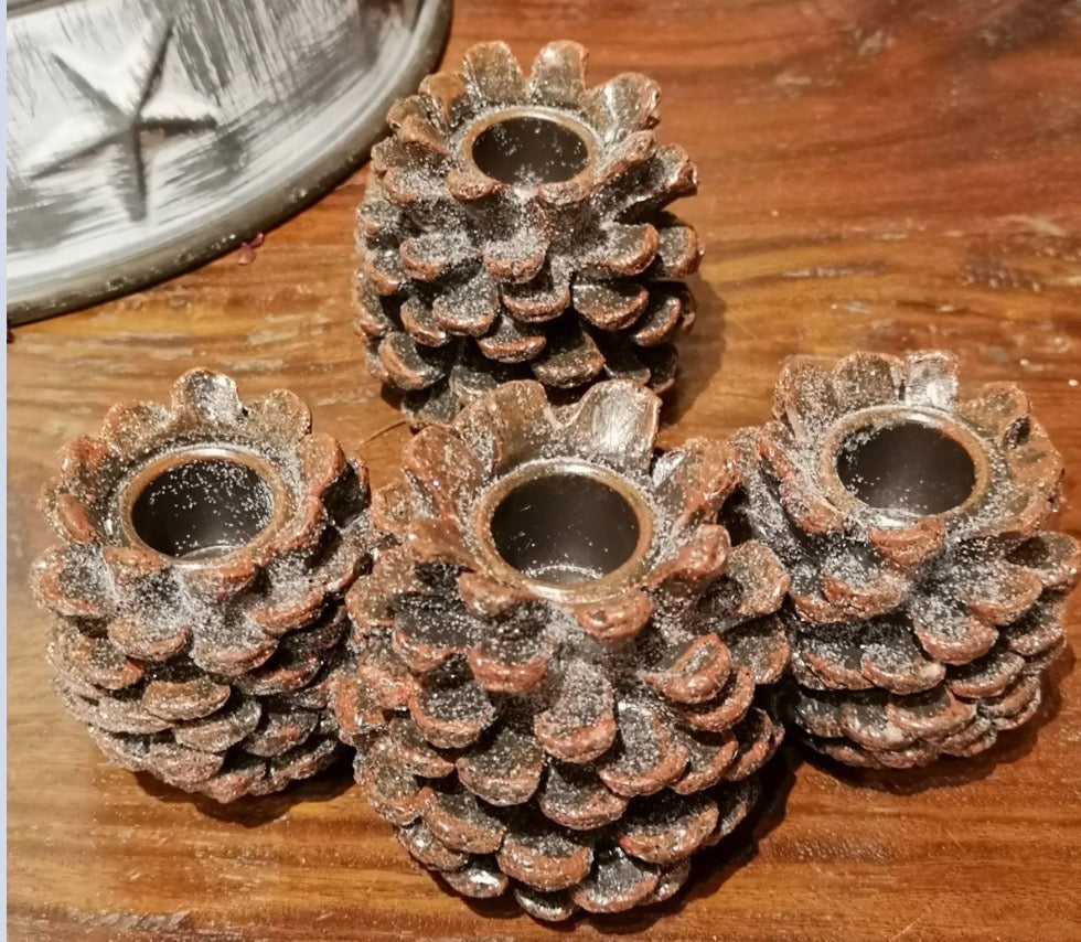 Pine Cone Taper Holders