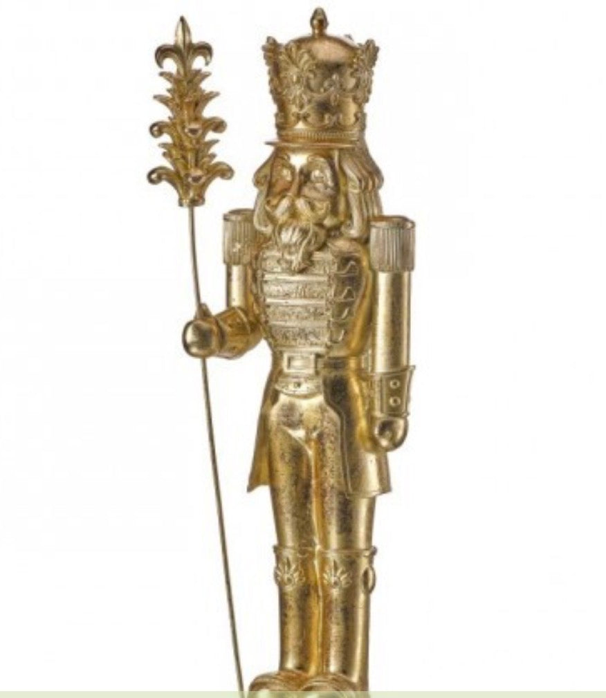 15.5" RESIN GILDED NUTCRACKER