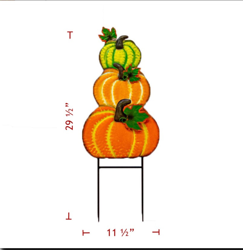 Metal 3 stack pumpkins