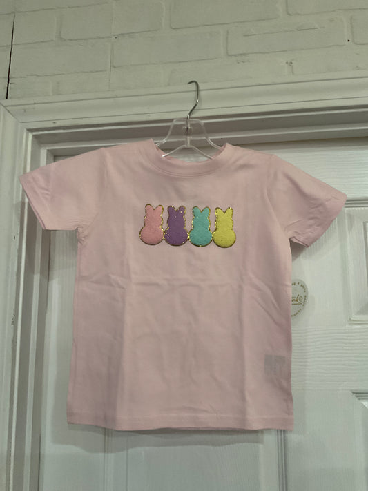Easter peeps patch short sleeve t-shirt