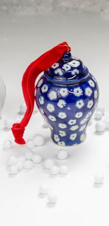 3” ceramic ginger jar ornaments