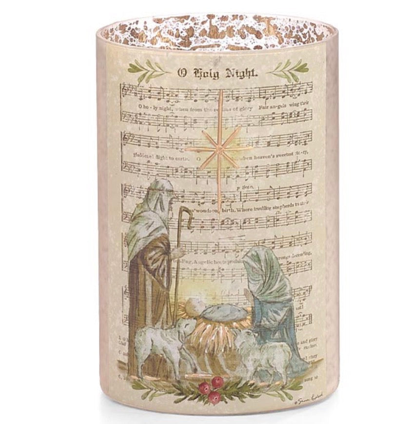 CANDLEHOLDER/VASE RELIGIOUS SHEET MUSIC