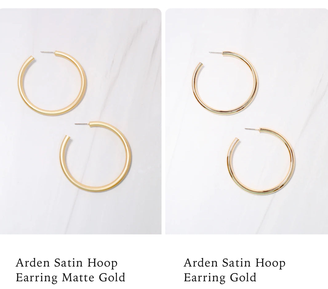 Arden Satin Hoop Earring