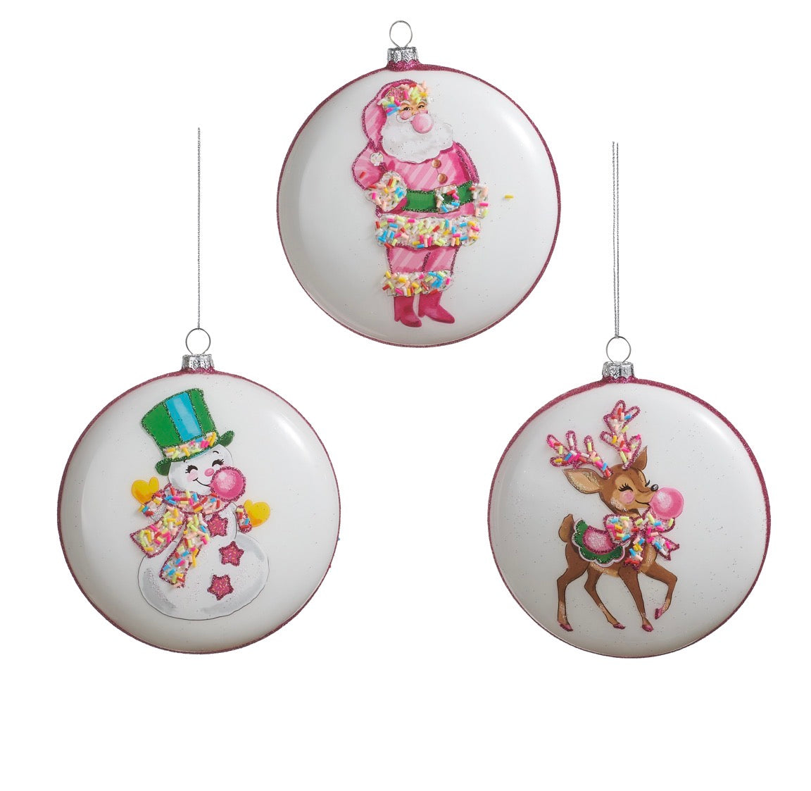 5" Bubblegum Blowin' Disc Ornament