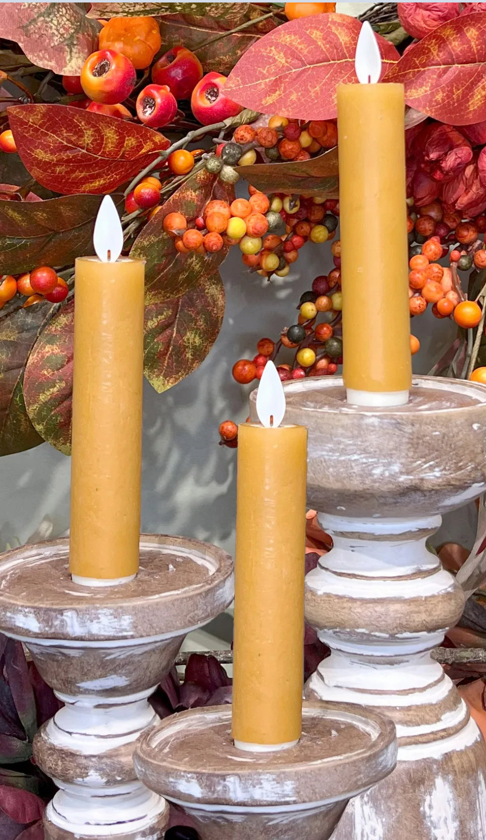5 inch taper, candles set of three