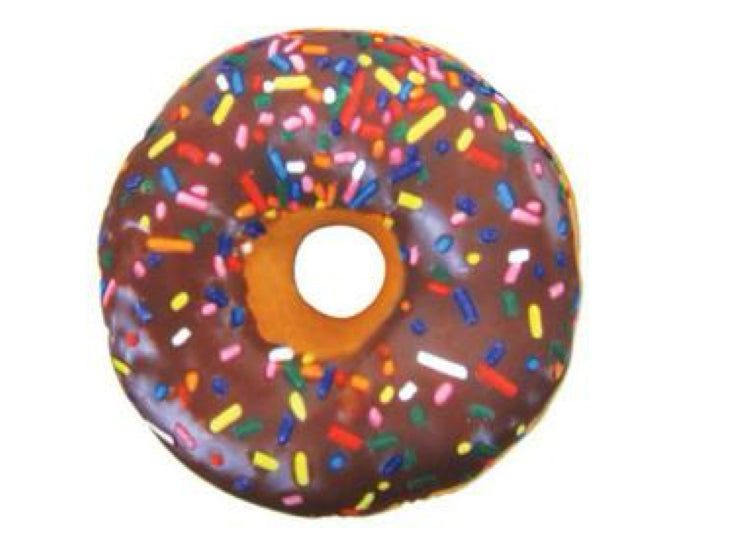 Mini donut vanilla scented micro pillow